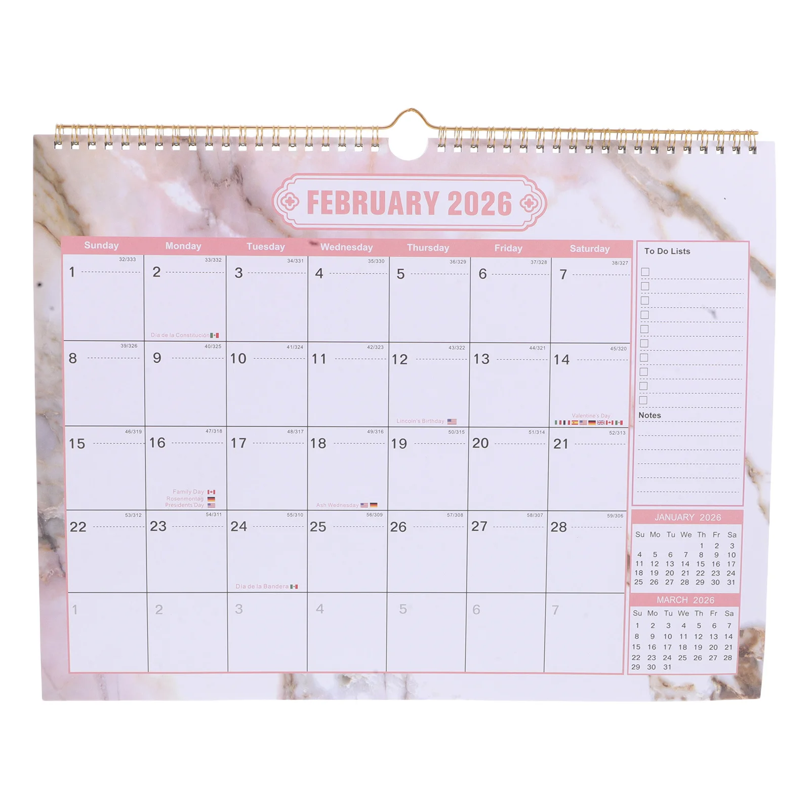 

18-месячный подвесной настенный органайзер на 2025-2026 годы для домашнего офиса, школы, английского макета, ежегодного планировщика, стены