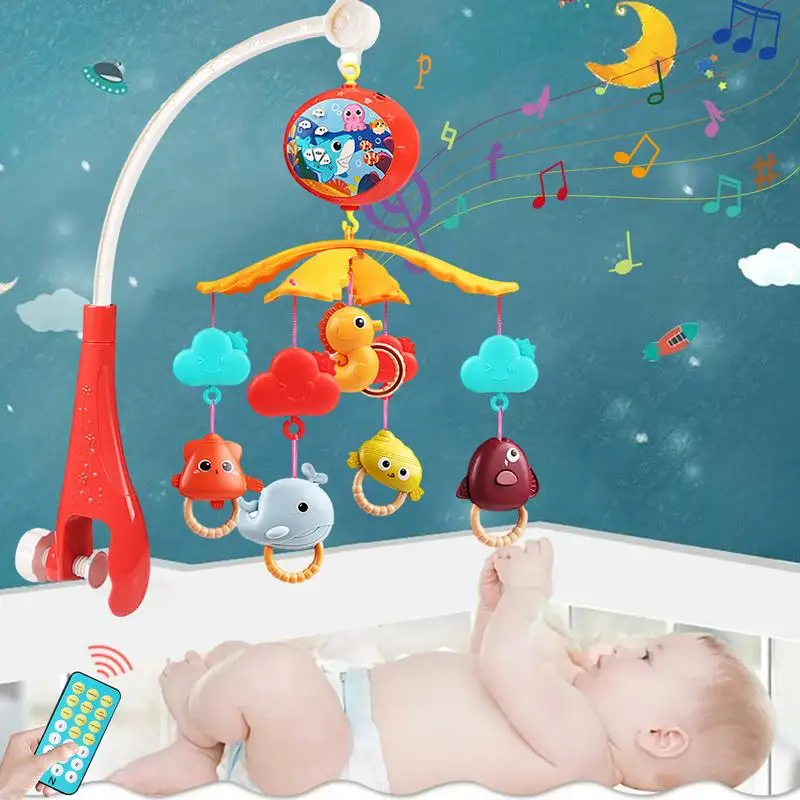 Musical Mobile Babies Crib Babies Musical Crib Mobile With Hanger Rotating Toys Infant Bed Decoration For Newborn Boys And Girls