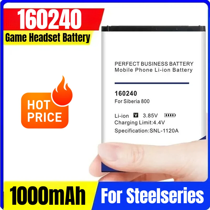 

1000mAh 3.7V 160240 for Steelseries Game Headset Battery