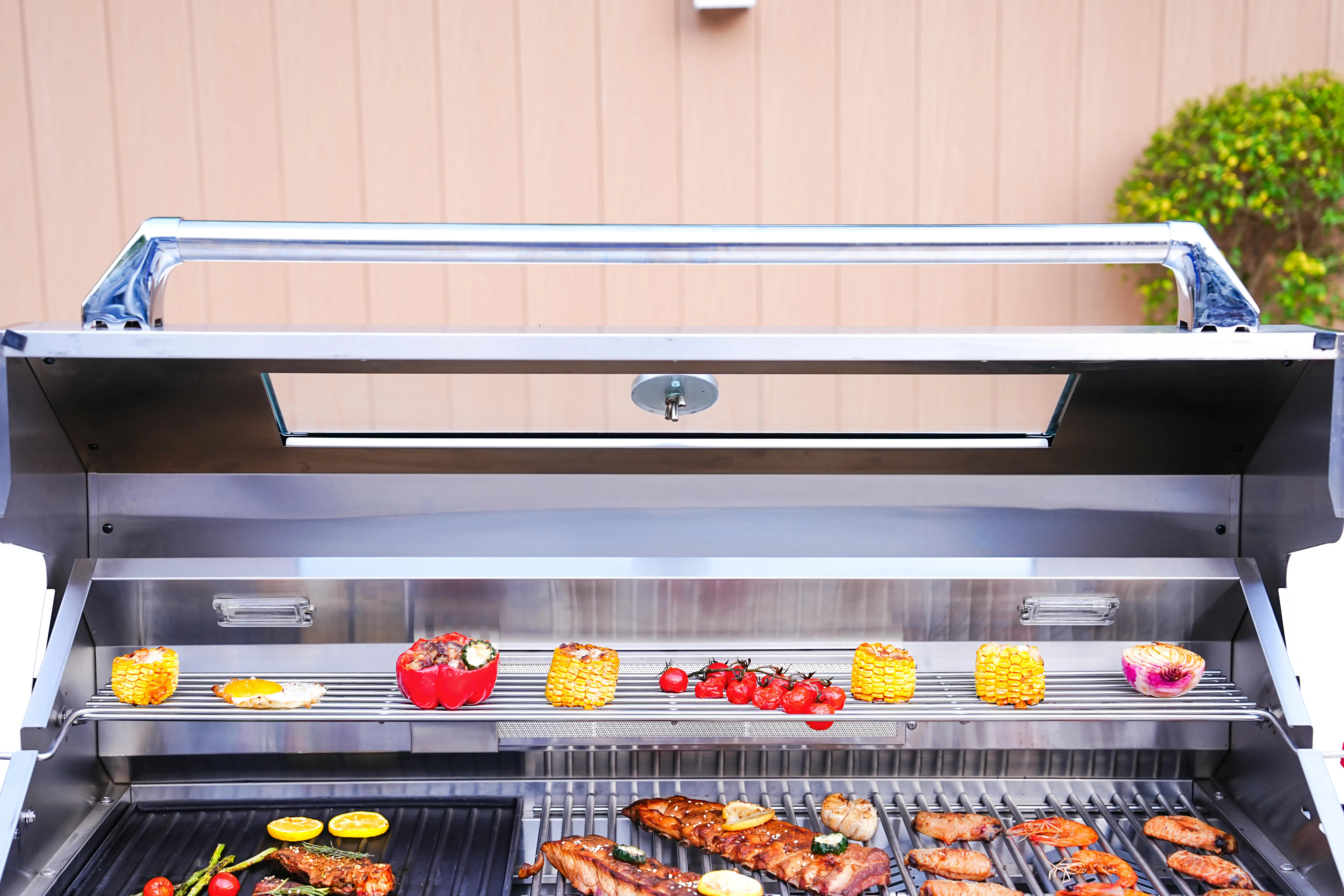 8 burner 58 inch embedded grill grill station hot topic value low pressure gas charcoal combination