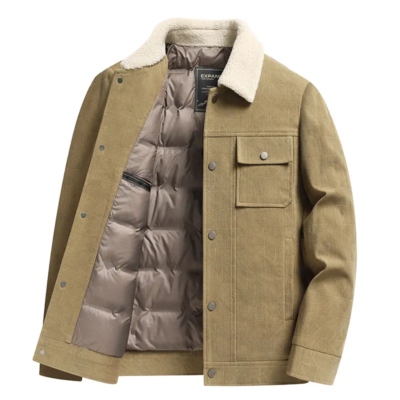 2026 Winter down jacket Men's High Quality Fashion coat Trend Comfortable Versatile Windproof Warm white duck down Jacet male
