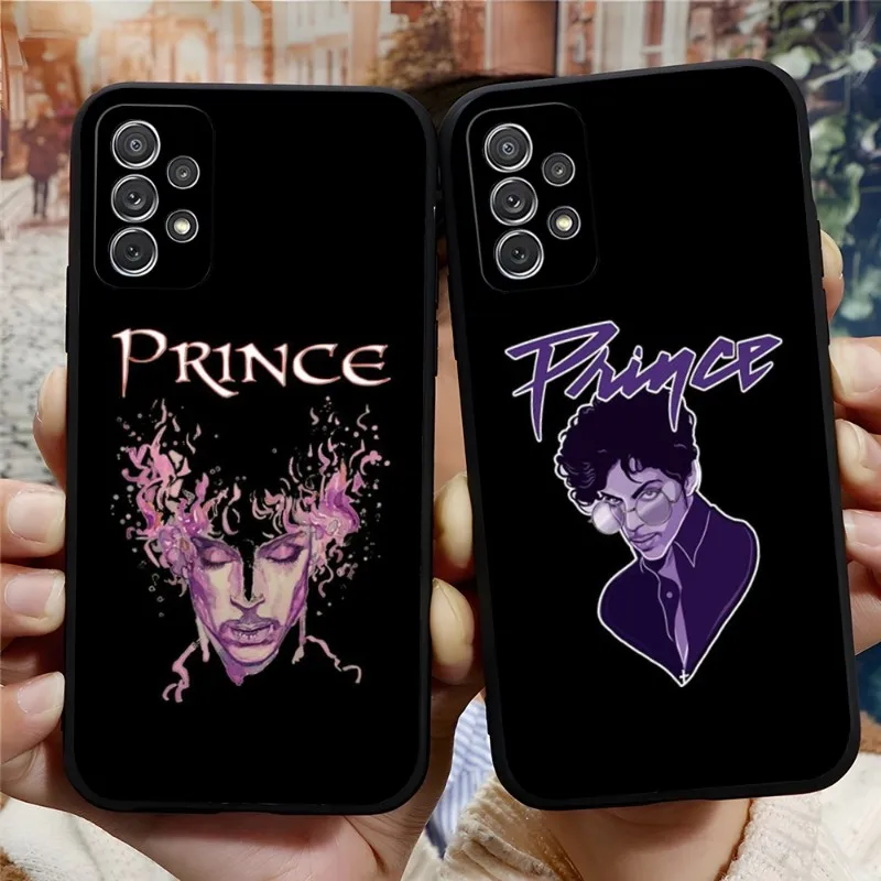 Prince Rogers Nelson Purple Phone Case For Samsung A12 A50 A52 A51 A53 A33 A13 A22 A31 A40 A03S A32 A21 A81 A42 Silicone Black