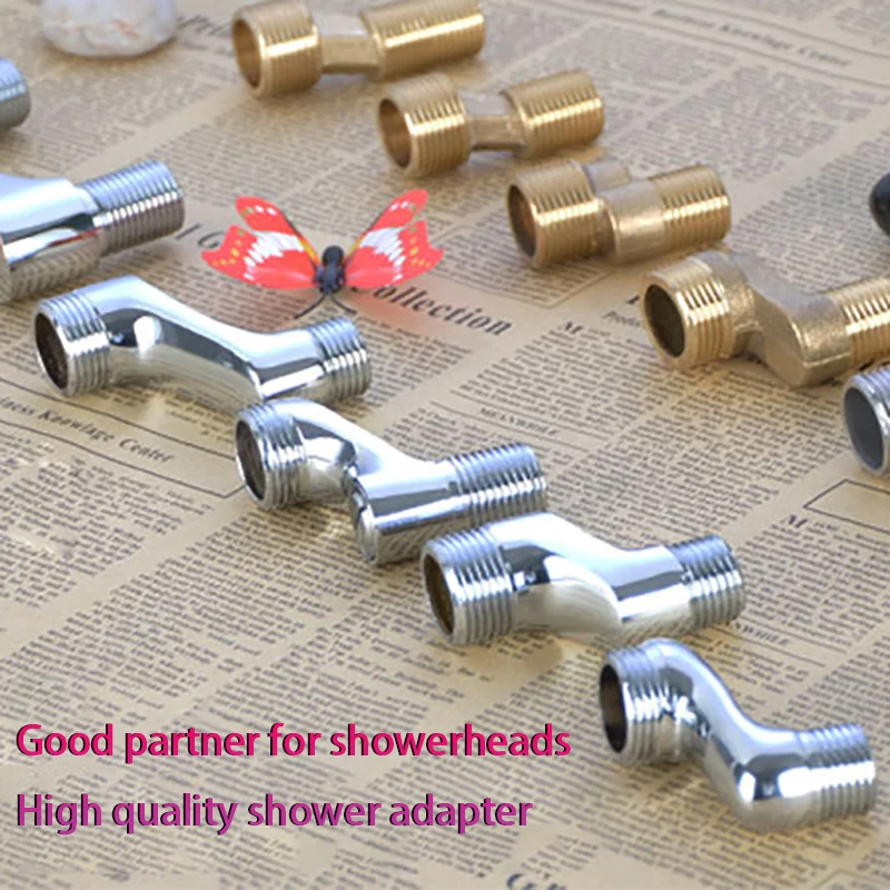 Pie curvo para ducha, grifo Sillon de flor, junta de pie curvada de diámetro Variable, accesorios de pie de tornillo de esquina curvado alto alargado