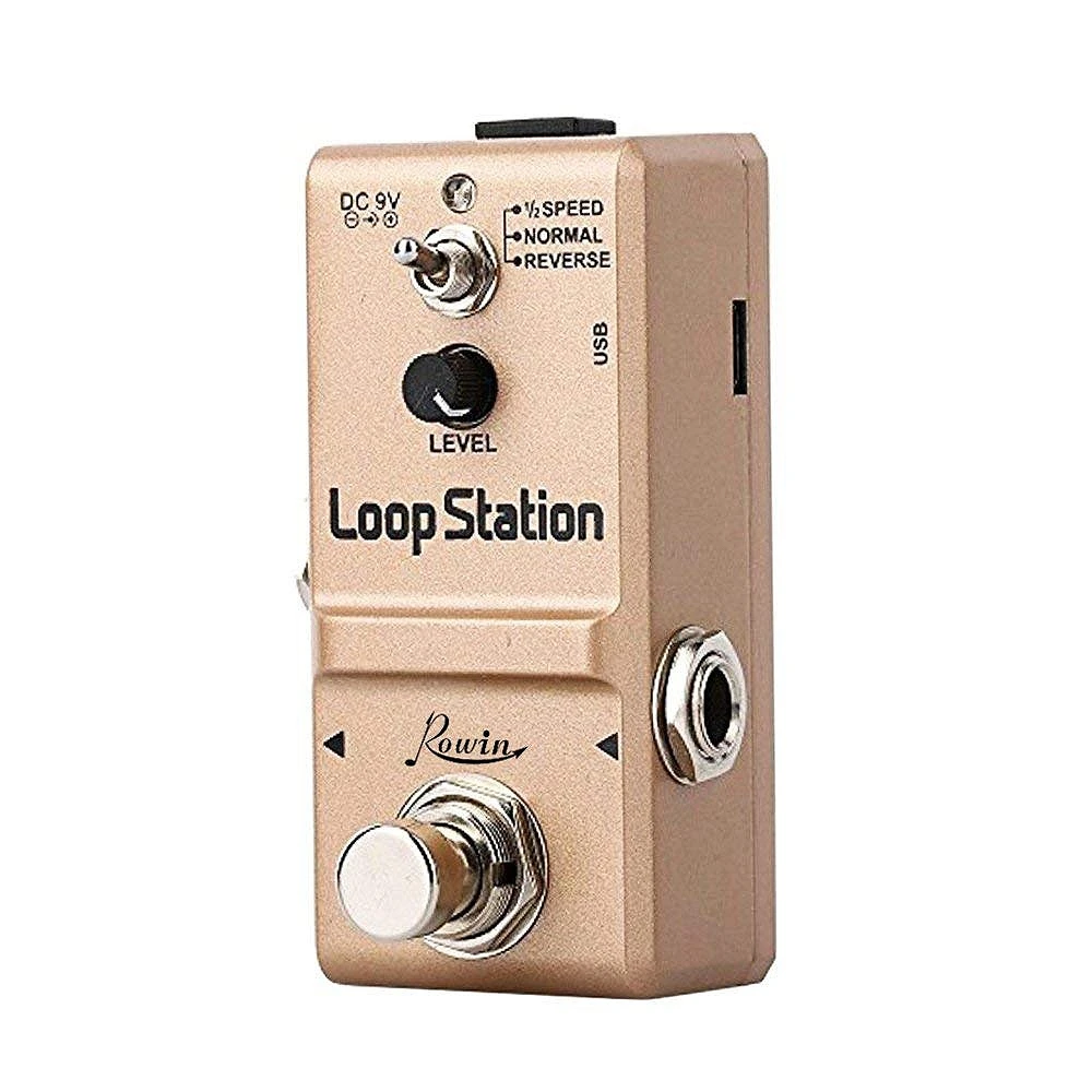 Rowin Ln-332S Loop Station Looper Effects Pedal Unlimited Overdubs 10 Minutes Of Looping, 1/2 Time, And Reverse