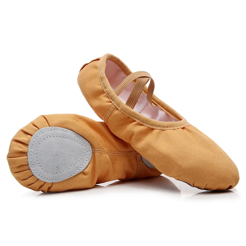 SUN LISA Professional Canvas Soft Ballet Shoes for Women Lady Children Split Leather Sole Dance Shoes Yoga Flat Dancing Shoes