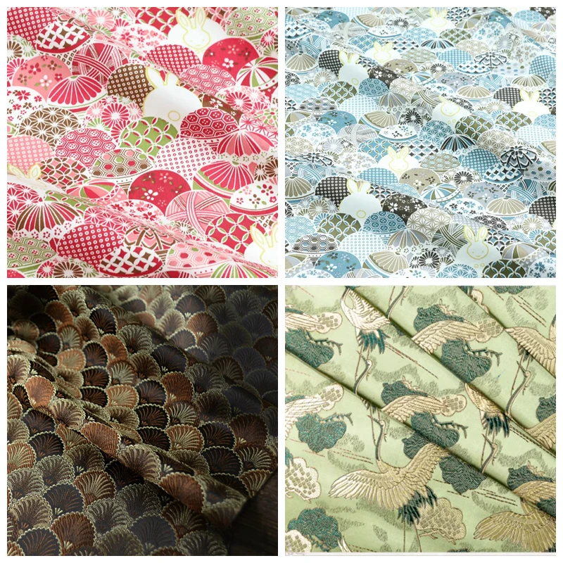 

Jacquard Japanese Fabric By The Meter for DIY Wall Bag Dress Curtain Wallet Umbrella Lantern Thobe Patch Sewing Printed Cloth
