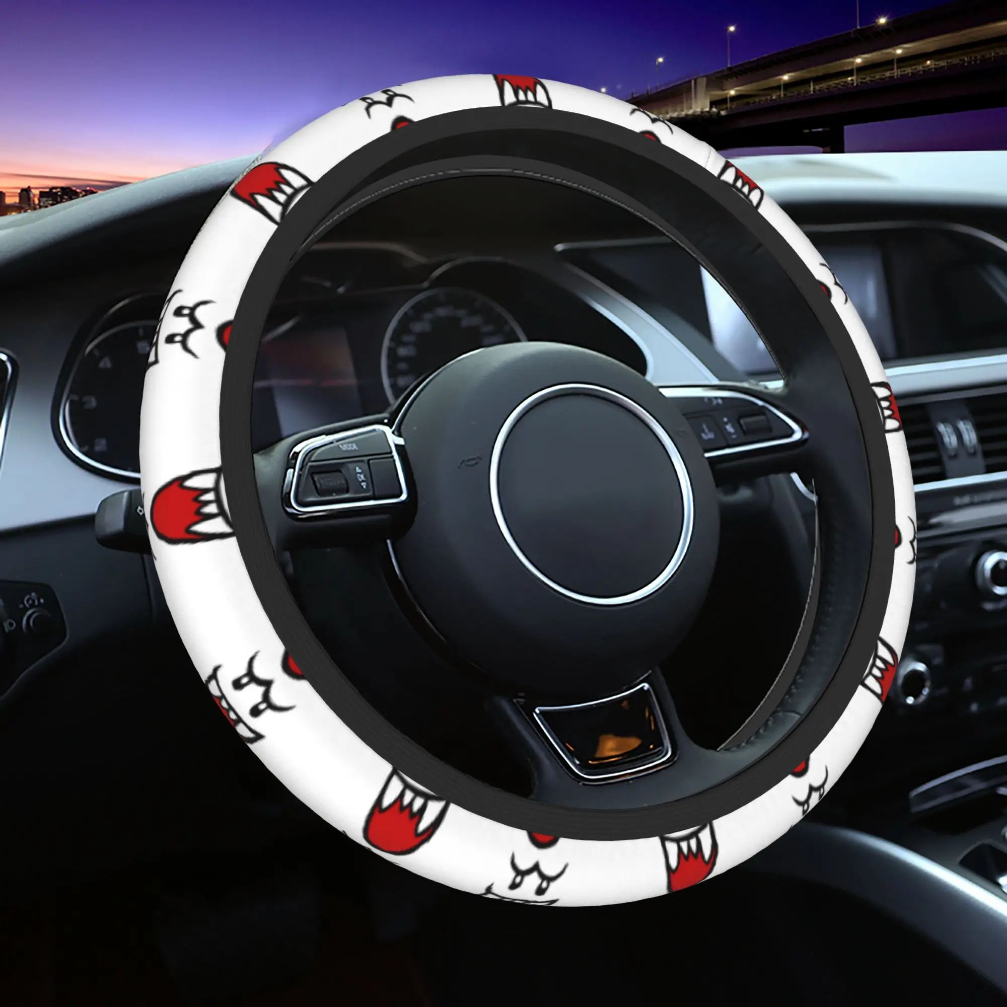 Funda para Volante de Coche Resting Boo 37-38, Antideslizante, con Diseño de Super Mario, Protector de Volante para Auto, Accesorios para Coche