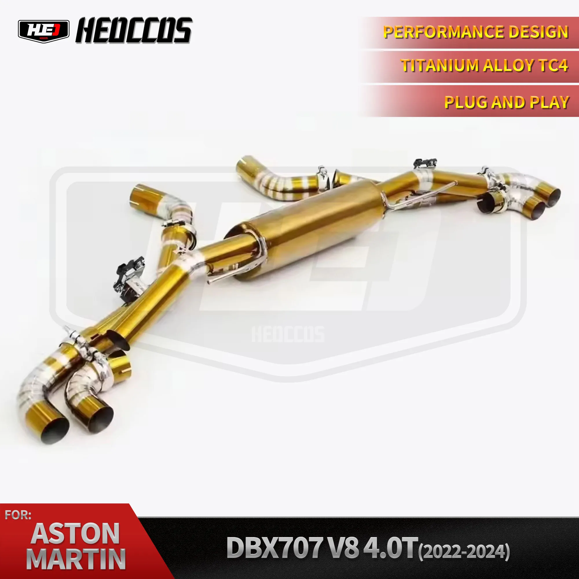 

HEO Titanium Alloy Exhaust Pipe With Valve Suitable for Aston Martin DBX707 V8 4.0T 2022-2024 Automotive Exhaust System