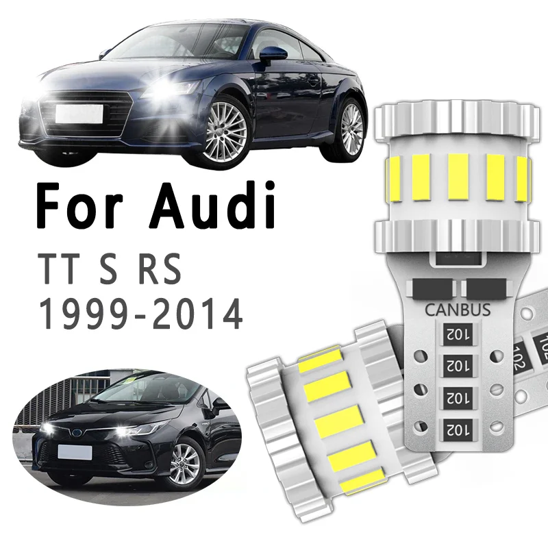 

2Pcs T10 Bulbs LED Parking Lamp For Audi TT MK1 MK2 8N 8N3 8N9 8J 8J3 8J9 Coupe Roadster 1999-2014 Car Interior Clearance Lights