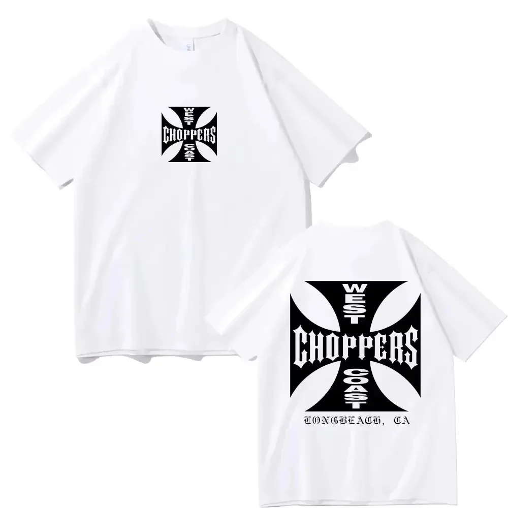 West Coast Choppers Vintage Graphic Cotton T-shirt Round Neck Regular Fit Unisex Casual Summer Streetwear Tops Daily Fashion