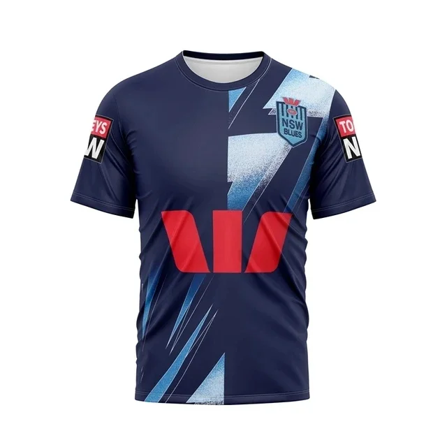 Jersey de Rugby de NSW Blues para niño y mujer, Jersey de entrenamiento del Estado de origen, personalizado, Talla: S-5XL, estampado de número de nombre personalizado, 2023