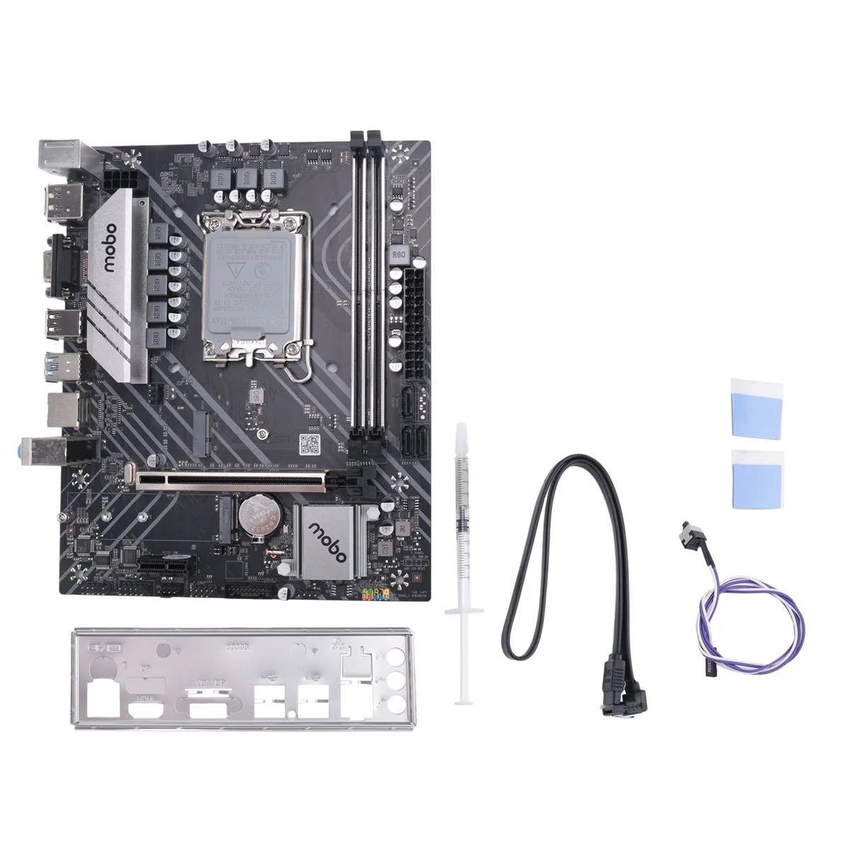 H610 Motherboard+Thermal Pad+Thermal Grease LGA1700 DDR4 Gigabit LAN for G6900 G7400 I3 12100 I5 12500 12Th