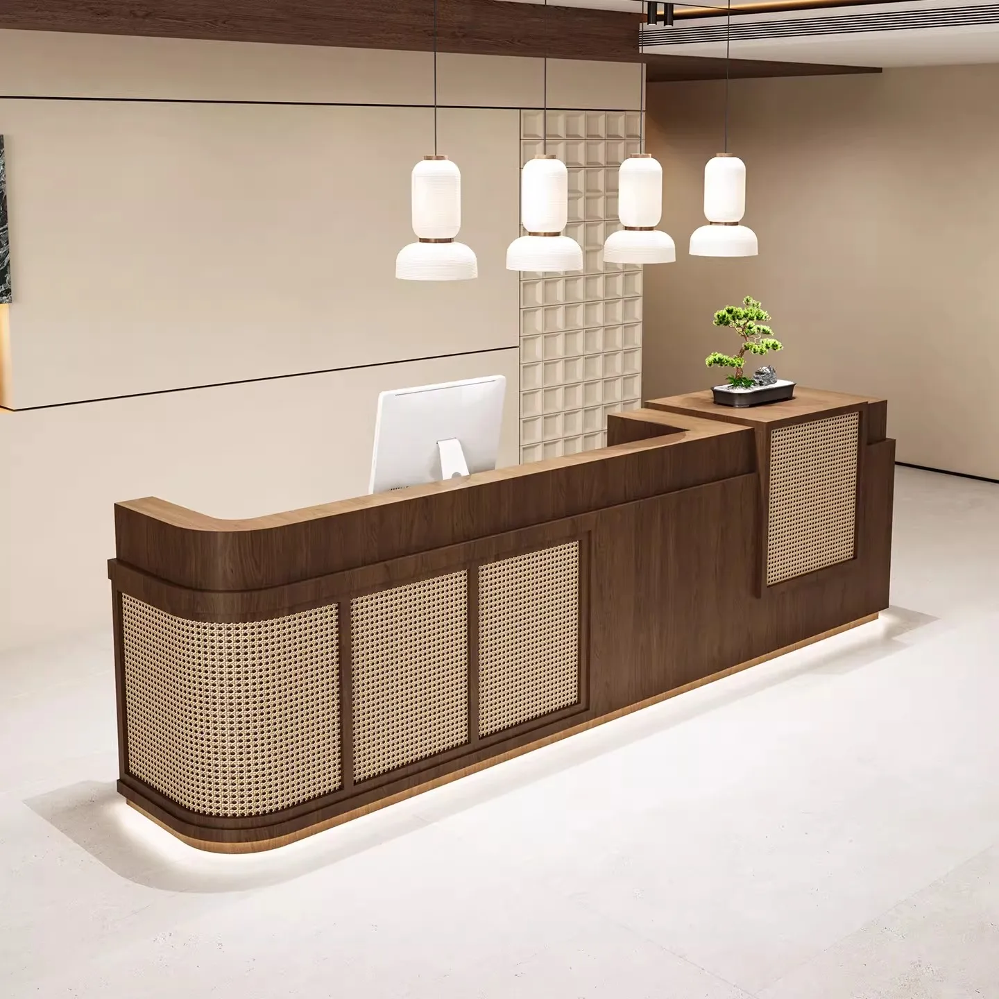 &c Chinese Factory Sale Modern Office Front Counter Design Small Reception Desk for Selling 4