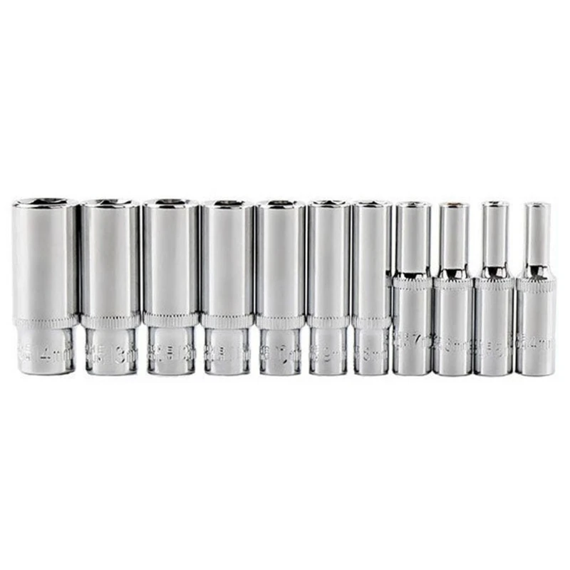 

11Pcs Socket Adapter Socket Wrench Heads Ratchet Tool 4-14mm For Driver .Y5GA