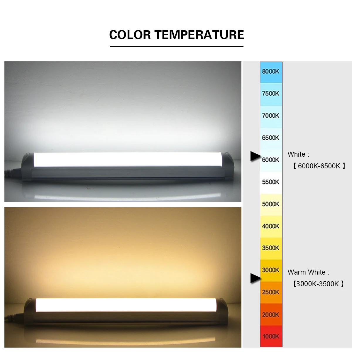 Tube LED structurels ent T8, 30cm, 60cm, 8W, 12W, blanc froid, blanc chaud, 220V, éclairage de Cisco de cuisine intégré, décor de chambre