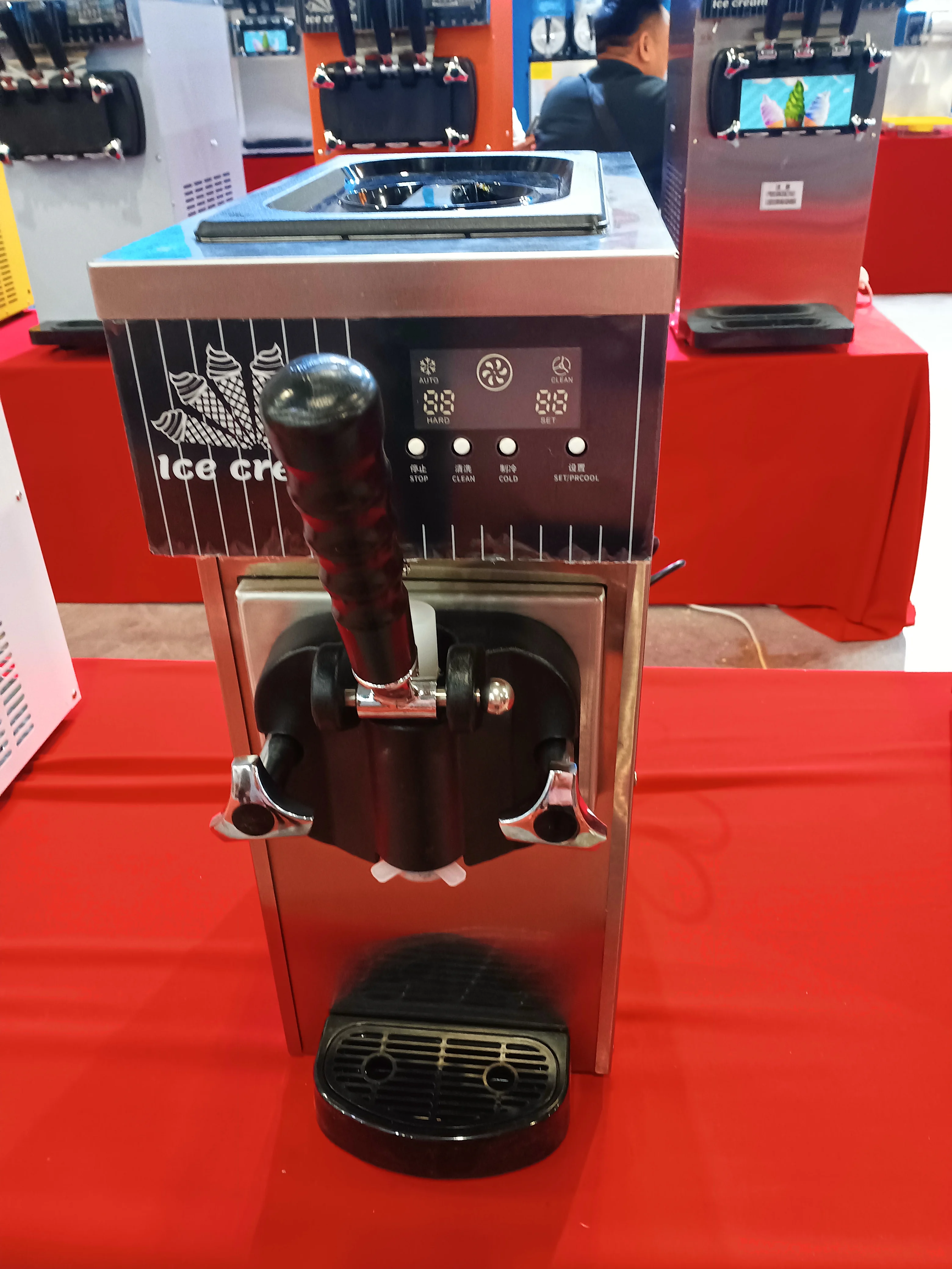 

Automatic Single Head Ice Cream Machine Factory Mini Commercial Use Soft Serve Ice cream Making Machine