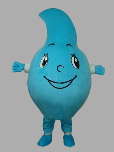 Nieuwe Volwassen Karakter Water Drop Mascot Kostuum Halloween Kerst Jurk Full Body Props Outfit Mascotte Kostuum