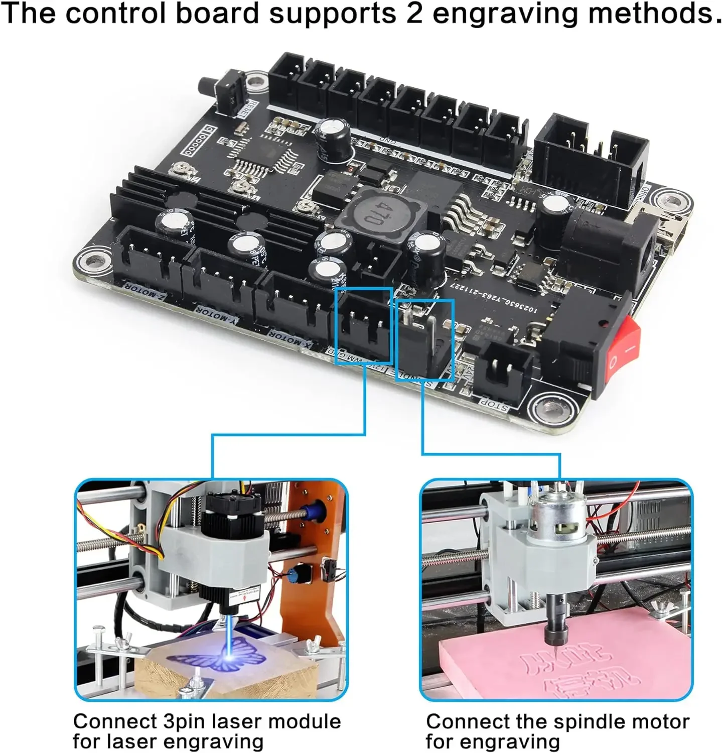 CNC 3018 Pro Laser Engraver Woodworking 3 Axis CNC Engraving Machine Control Board grbl 1.1f USB Port