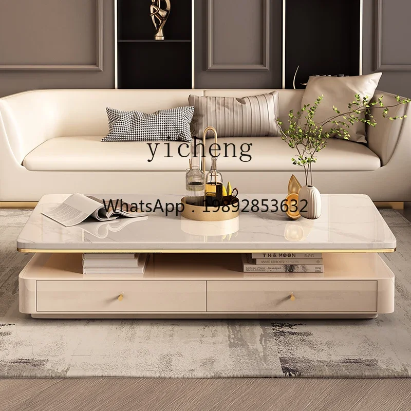 

W5.14 coffee table living room household tea table cream coffee table TV cabinet combination