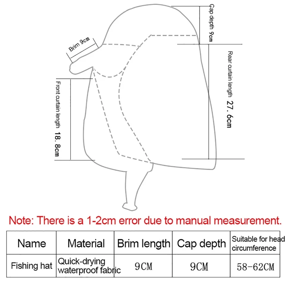 WALK FISH Fishing Hat Sun Protector Quick-drying Cool Face Neck Cover Protection Anti-UV Full Head Outdoor Sports Cap Headwaer image 6