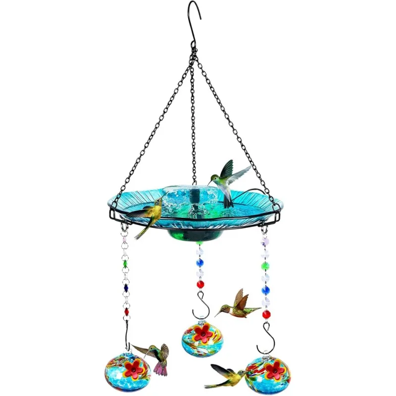 

Suspended fountain Suspended bird feeder, bird bath feeder Outdoor garden Hummingbird feeding decoration