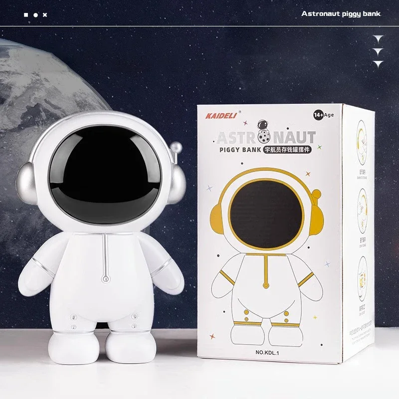 Cofrinho, cofrinho de moedas astronauta caixa de poupança de dinheiro presentes para crianças, astronauta banco caixa de moedas brinquedo para adultos meninos meninas aniversário