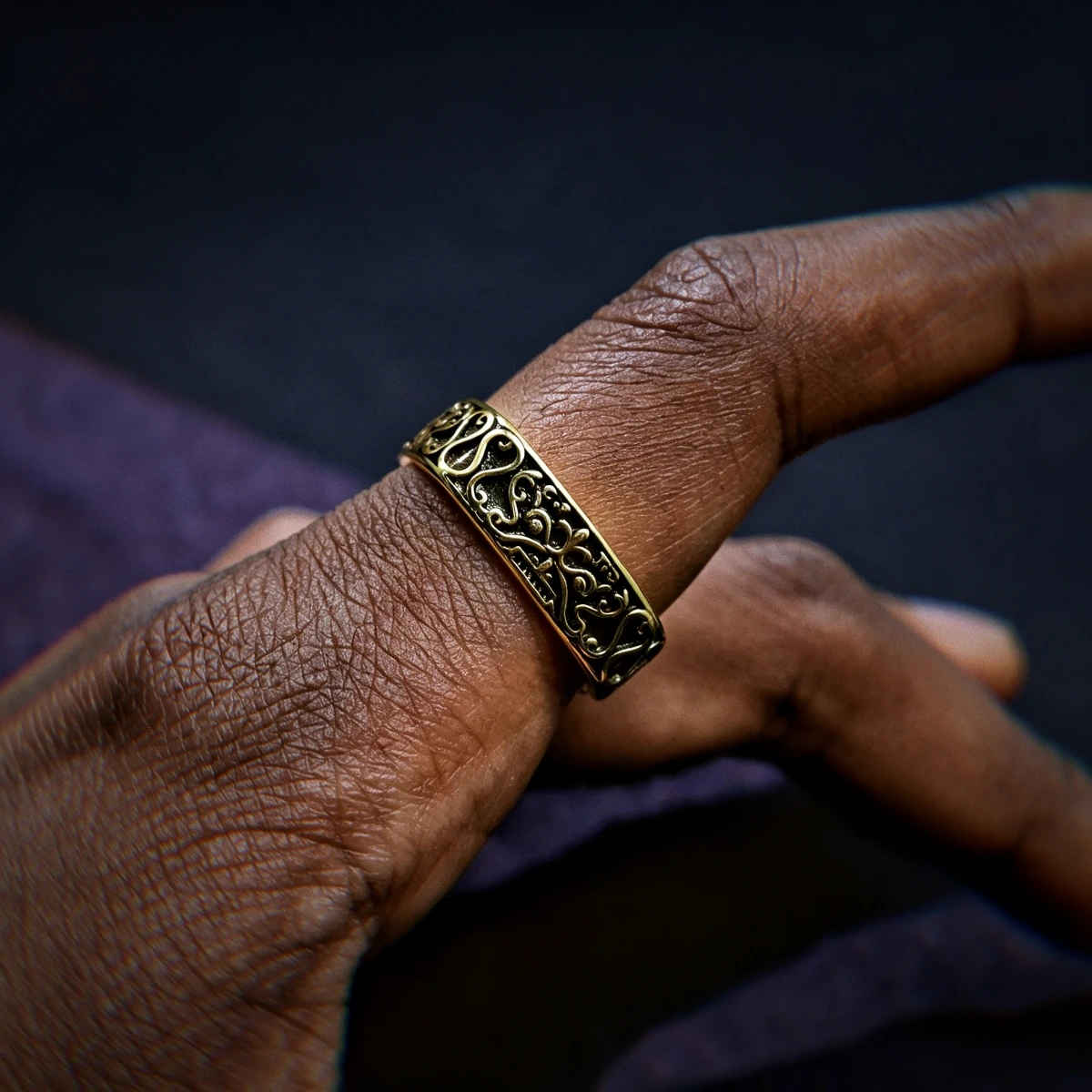 Retro Taotie Motif Chinese Mythology Adjustable Open Ring For Men Silver-plated Copper Gothic Punk Edgy Jewelry Accessories Gift
