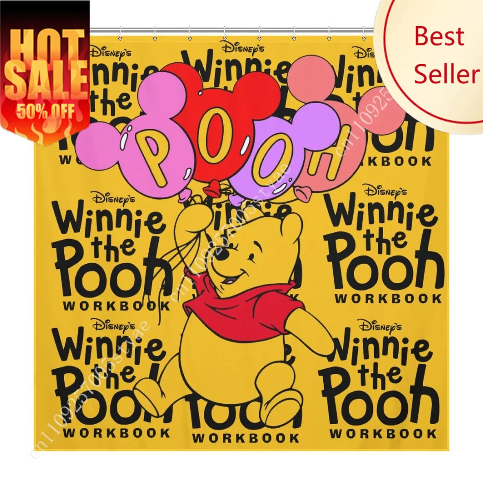 

Winnie The Pooh Shower Curtain 2026 Disney Cartoon Movie Kids Animal Bathroom Home Party Decor Waterproof Custom Bath Curtain
