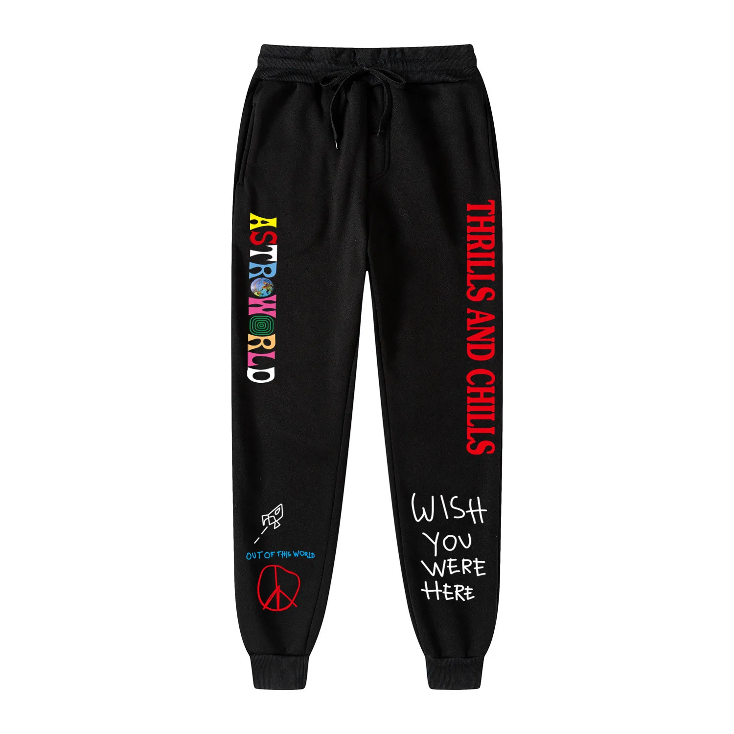 

New Hot-selling Fleece Trousers ASTROWORLD Letter Printing Men Ladies Men's Jogging Pants Hip-hop Street Pants