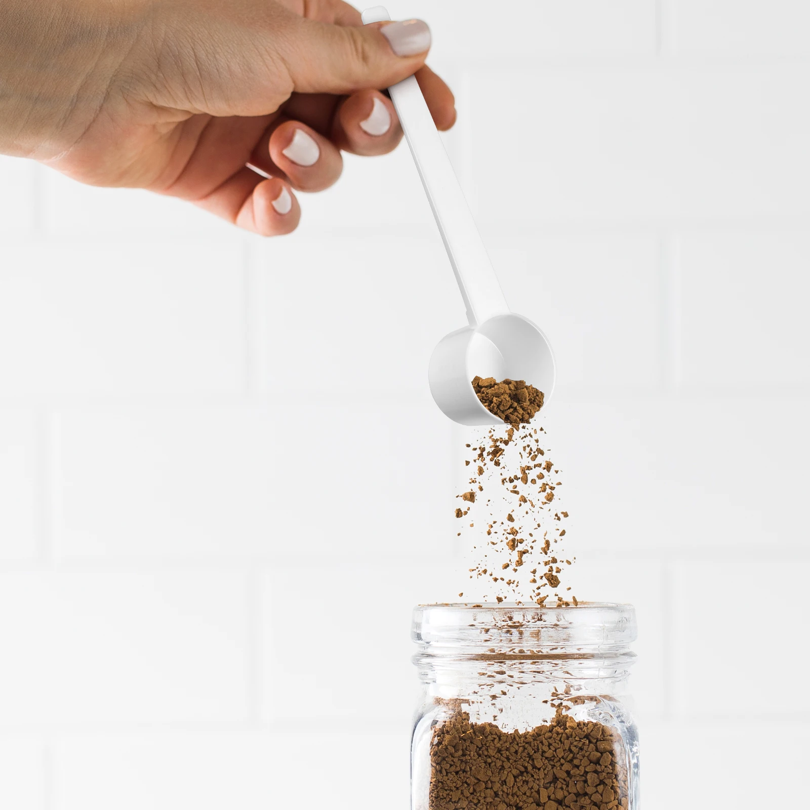 

10pcs 5G Plastic Measuring For Milk Coffee Flour Baking Soda Seasoning Refillable Reusable Kitchen Scoop Teaching