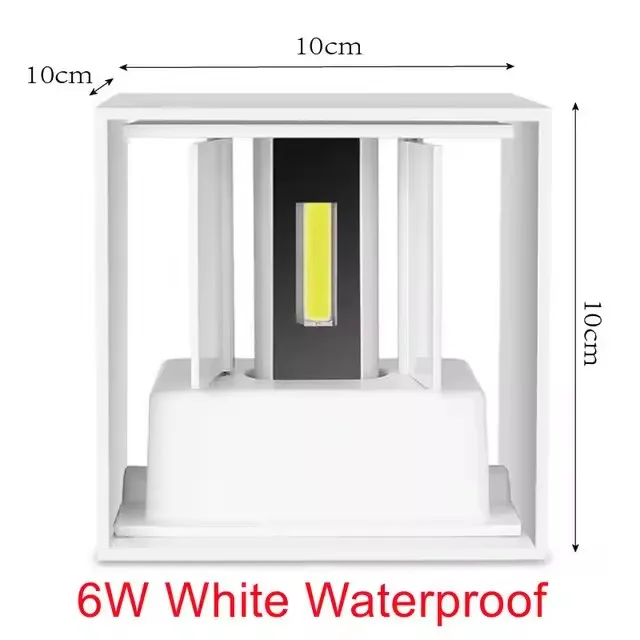 6W/12W LED-wandlamp Buiten Waterdicht IP65 Veranda Tuin Wandlamp & Binnen Slaapkamer Nachtkastje Decoratie Verlichting Lamp Aluminium