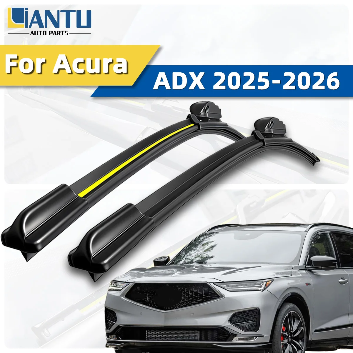 

2 шт. для Abarth ADX 2025-2026: Новые высококачественные резиновые щетки стеклоочистителя лобового стекла