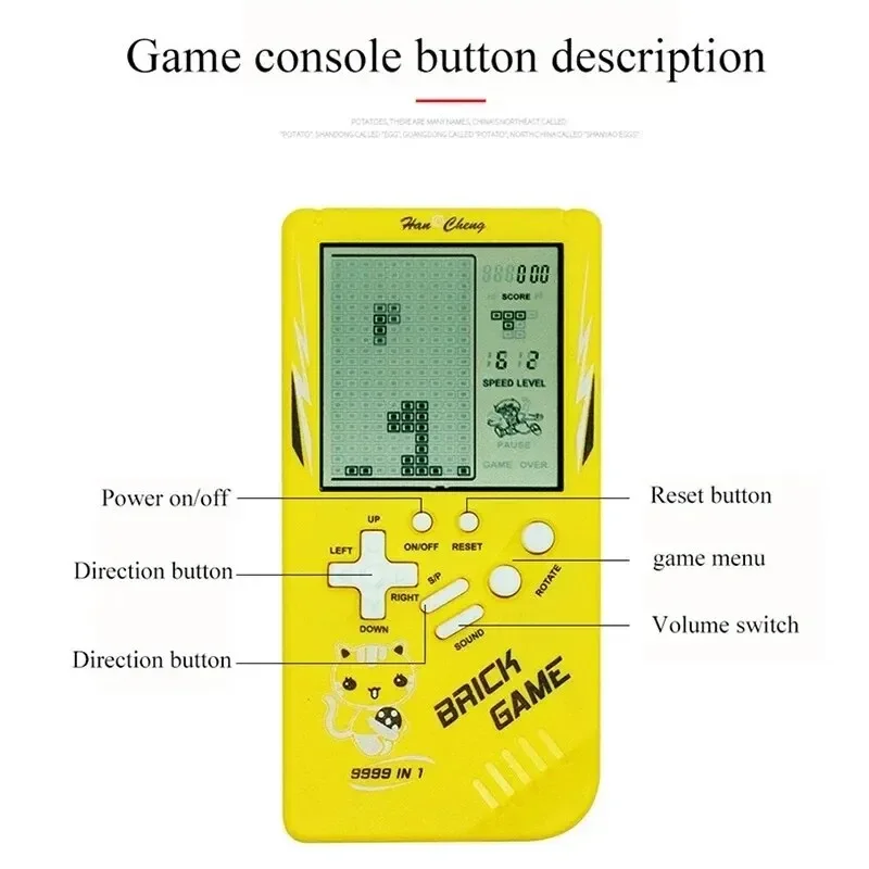 Mini Draagbare Retro Handheld Console Kinderen Klassieke Pocket Nostalgisch Spel Baksteen Spel Machine Educatief Speelgoed Puzzelspel