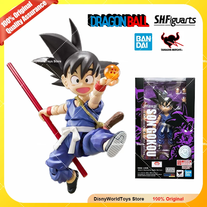 100% Original Bandai Shf Dragon Ball S.H.Figuarts Kid Goku SDCC 2019 Exclusive Genuine In Stock Figure Model Toys