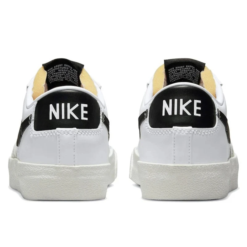 Nike Blazer niski 77 mężczyzn kobieta obuwie do deskorolki klasyki czarne prawdziwa skóry antypoślizgowe wygodne trampki Unisex