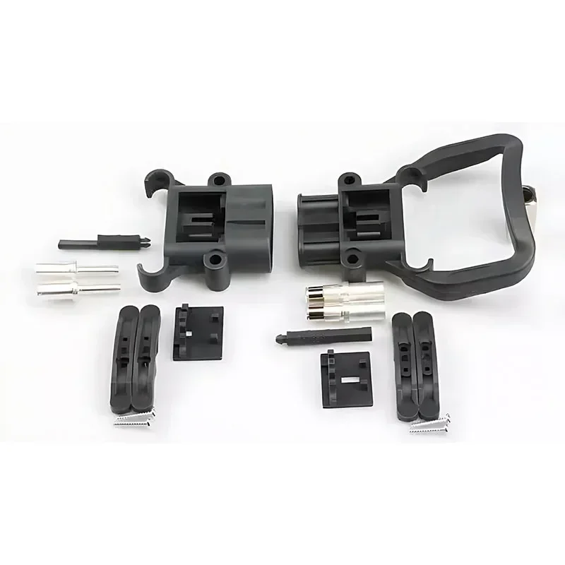 80A 160A 320A Forklift Battery Charging Connector Male Female Power Plug Optional Auxiliary Signal Contacts with Handle