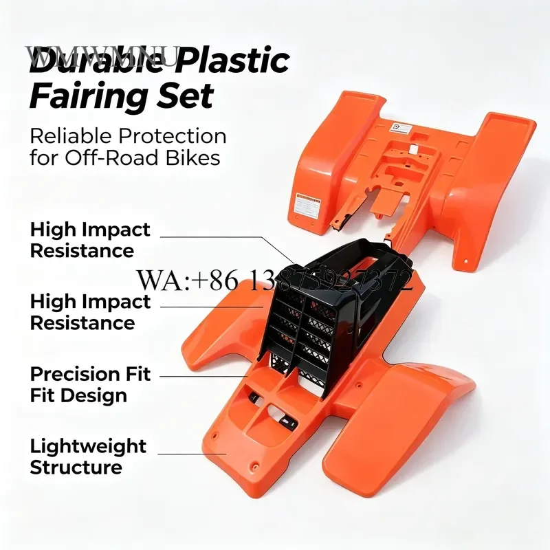 Wmwmnu New Orange Plastic Body Kit Front Rear Fenders for Banshee 350 YFZ350 1986-2006 ATV Parts Replacement