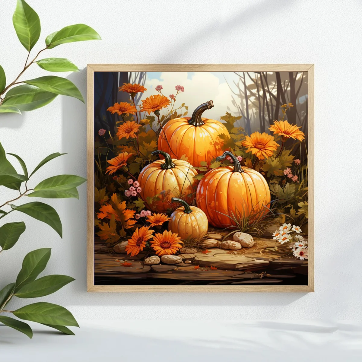 Autumn harvest pumpkin 40X40CM/15.74inch cross stitch Kit diy 11CT/14CT Embroidery Eco-cotton Thread New Arrival