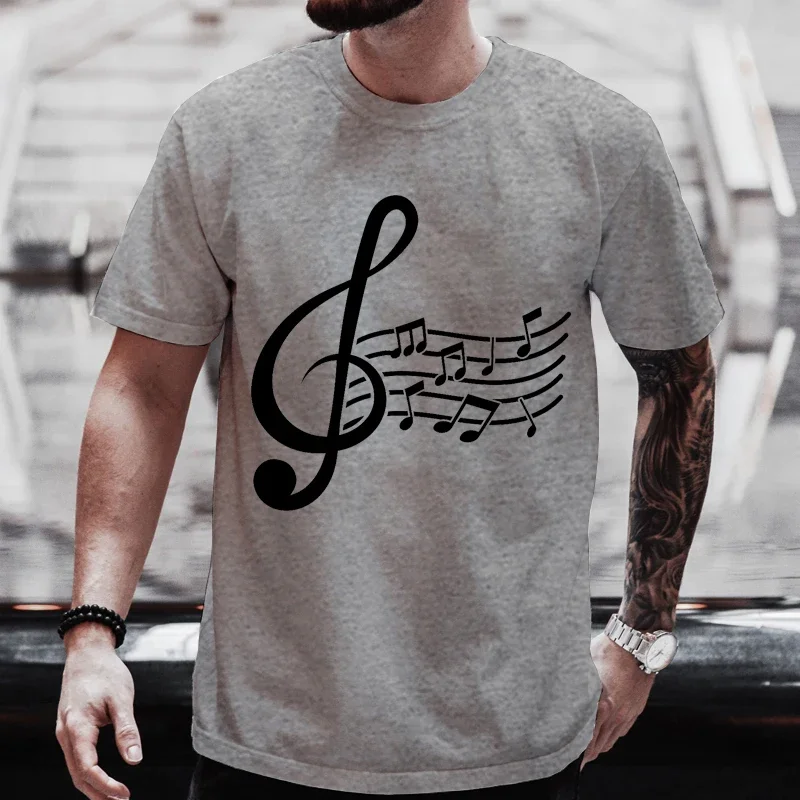 2024 T -Shirt for Men Women Fashion T-Shirts Summer Short Sleeve Tee Tshirt Tops Music NOTES Design T Shirt Fashion Casual Tops