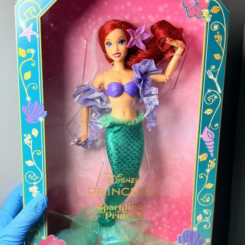 Nueva muñeca Barbie Princesa Ariel, serie coleccionable de la Sirenita, pelo rojo, traje iridiscente, figura de acción, juguete, regalo navideño