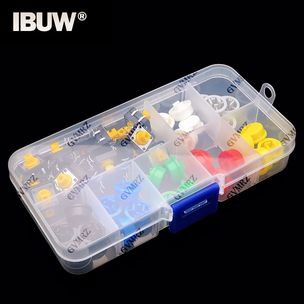 280PCS Tactile Push Button Switch Momentary 12*12*7.3MM Micro switch button + (6 colors Tact Cap) - view 3