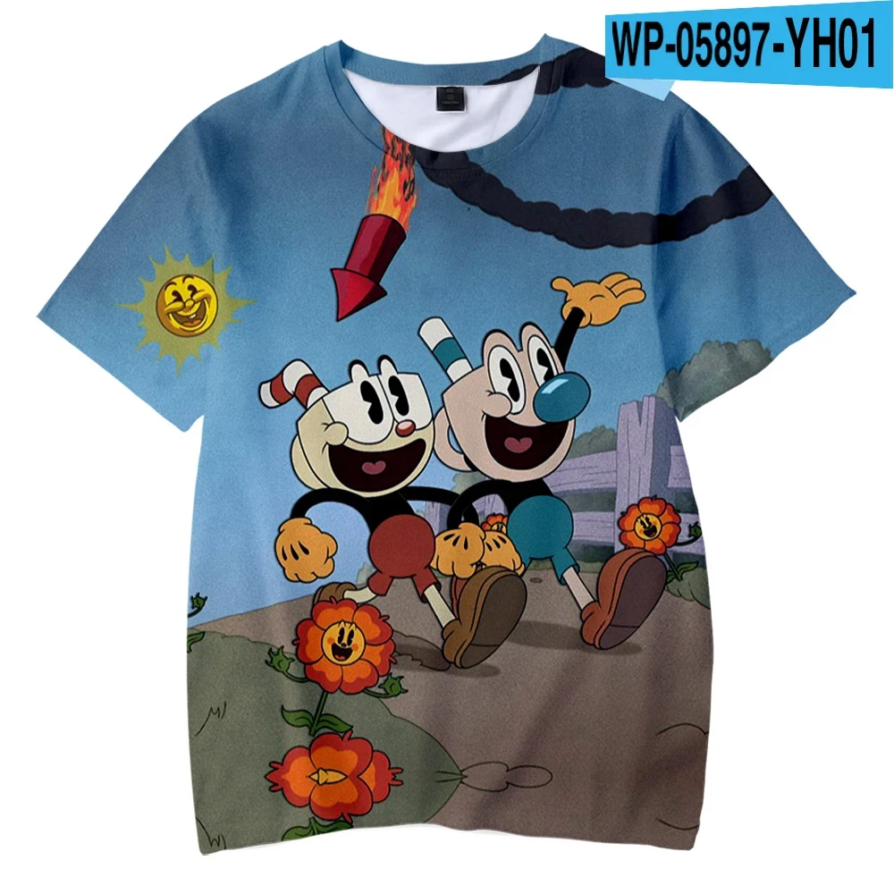 The Cuphead Show T Shirt  3D Print T-shirt Men Woman Short Sleeve Kids T Shirts Streetwear Harajuku Unisex Clothing