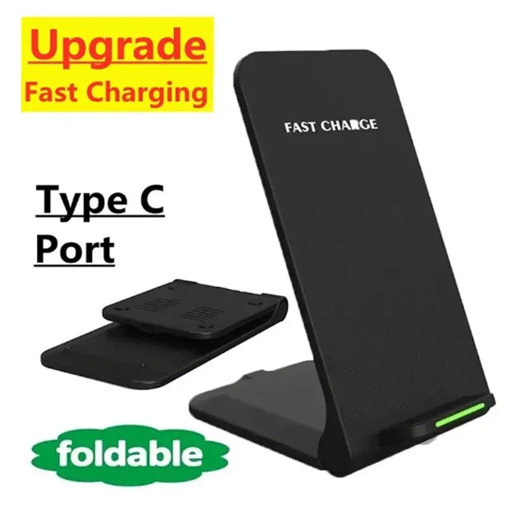 Wireless Charging Station 2 in 1 Fast Charger Stand for iPhone 16 15 14 13 Pro Max Samsung S24 S23 Xiaomi Earphone Holder