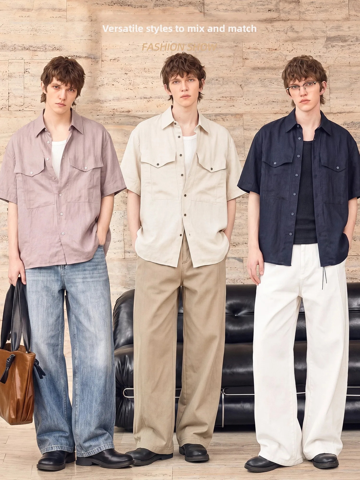 Retro Breathable Lyocell Linen Blend Short Sleeve Shirt Men's Summer Outdoor Casual Loose Shirt Jacket Open Cardigan Style