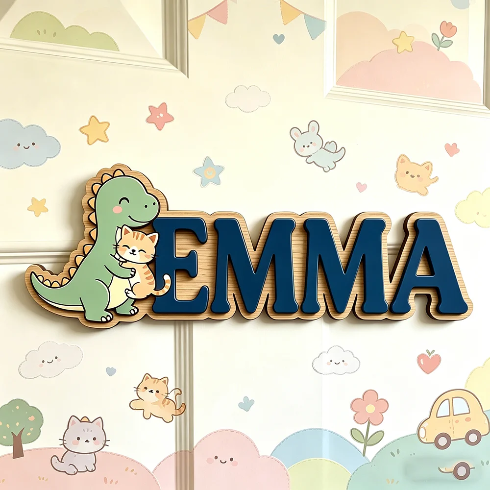 placa-personalizada-de-nome-com-dinossauro-fofo-abracando-gato-placa-de-porta-infantil-em-madeira-3d-arte-de-parede-personalizada-para-quarto-de-bebe-presente-para-bebe