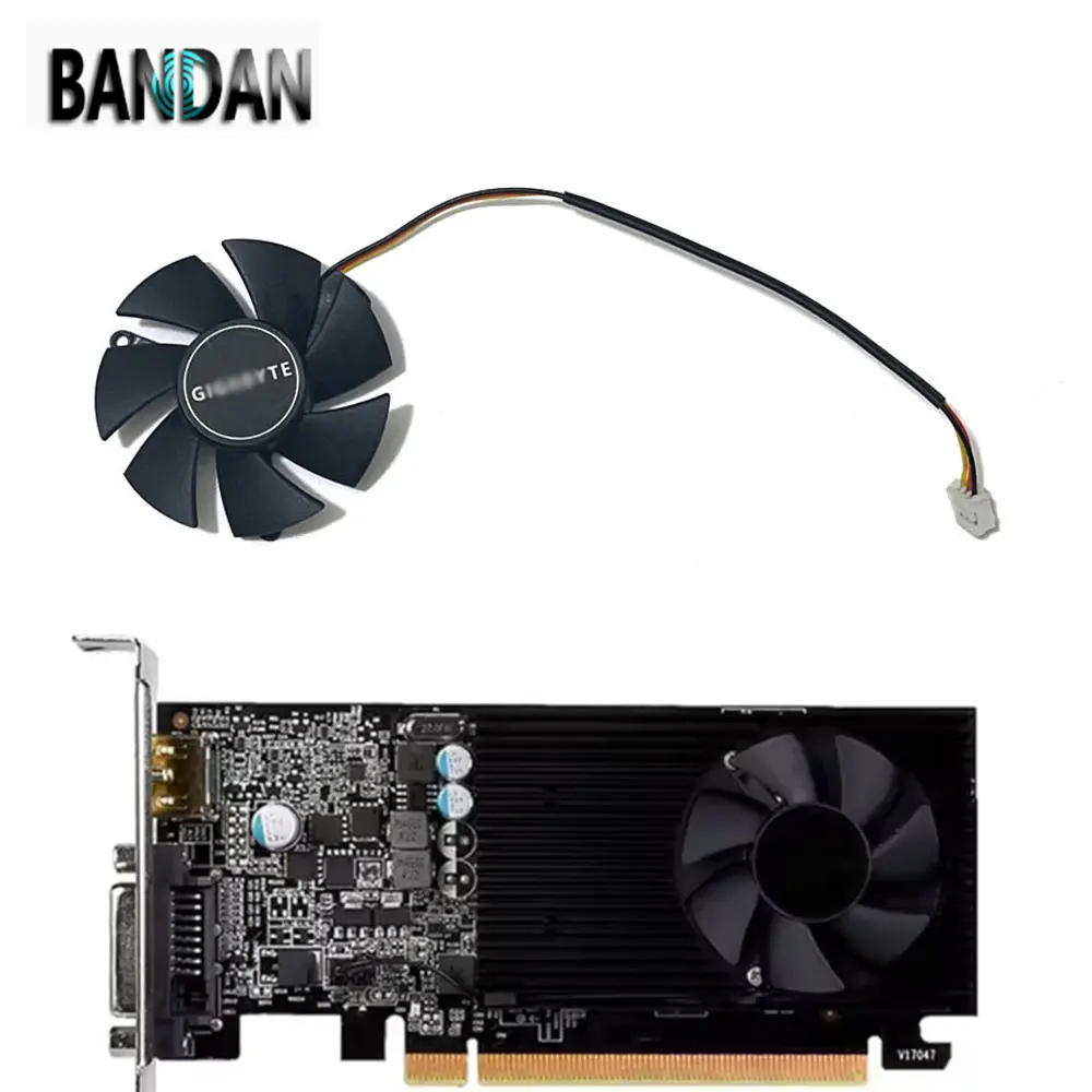 GPU FS1250-S2053A NEW GTX 1050 45MM 3PIN GT 1030 Low Profile Cooling FAN For GIGABYTE GTX 1050 1050TI Low Profile Cooler Fan
