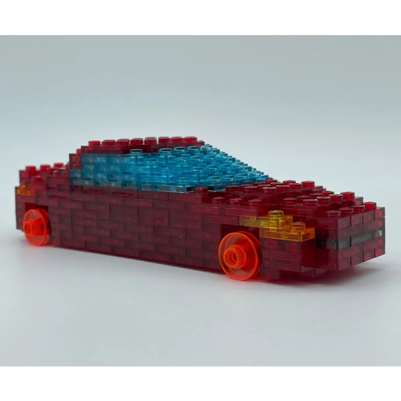 Juego de bloques de construcción modelo empalme de coche transparente para niños, juguete educativo inspirado en MOC-162882, rompecabezas DIY, regalo de cumpleaños y Navidad, 447 piezas