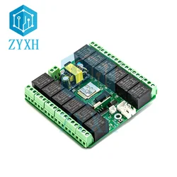 Tuya 12 Vias Módulo Interruptor De Relé DC 7-27V AC 85-250V WiFi/Zigbee Interruptor De Controle Remoto Sem Fio Smart Home com RF 433MHZ