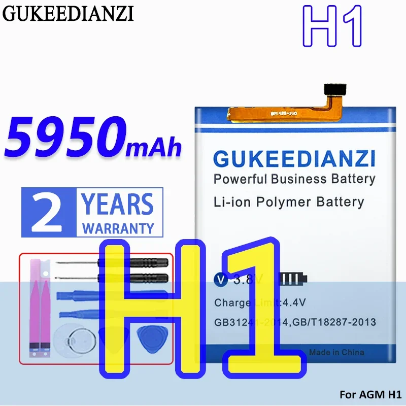 High Capacity GUKEEDIANZI Battery  5950mAh For AGM H1 Mobile Phone Batteries