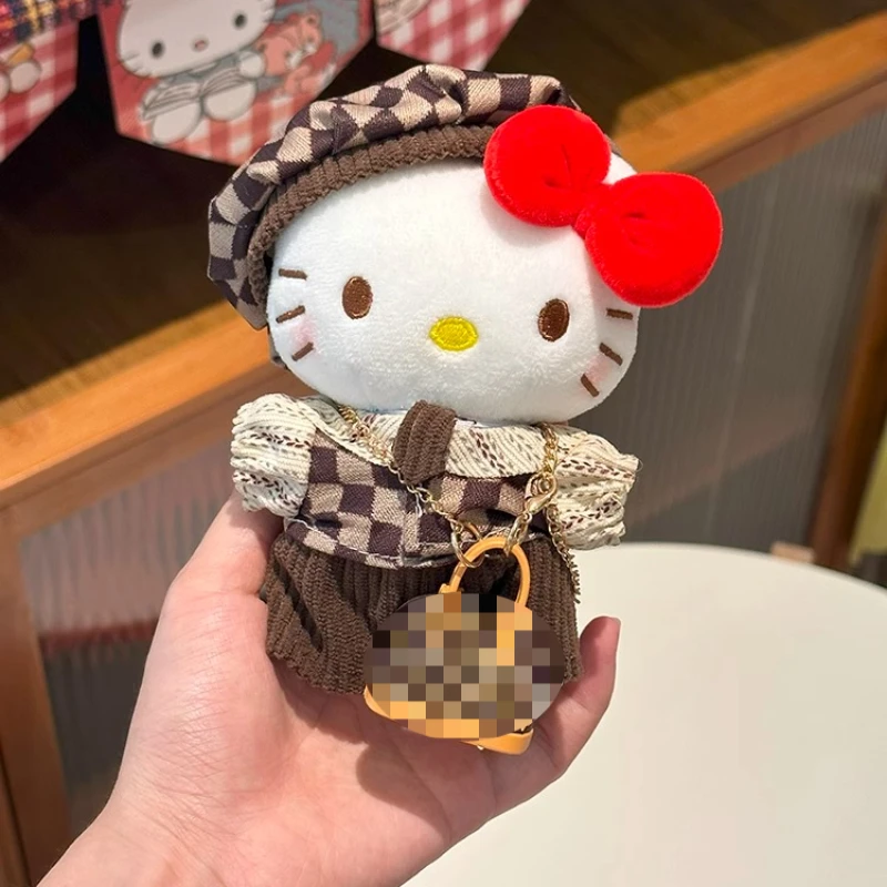 أزياء سانريو Kawaii مرحبا كيتي المفاتيح زهرة قديمة النمط البريطاني المفاتيح على ظهره شماعات لطيف زوجين على ظهره سحر الفتيات #5
